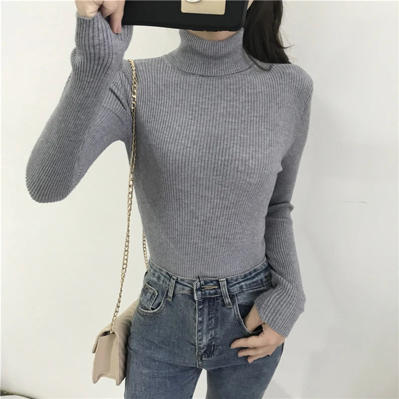 AOSSVIAO SlimFit Turtleneck Knit Sweater