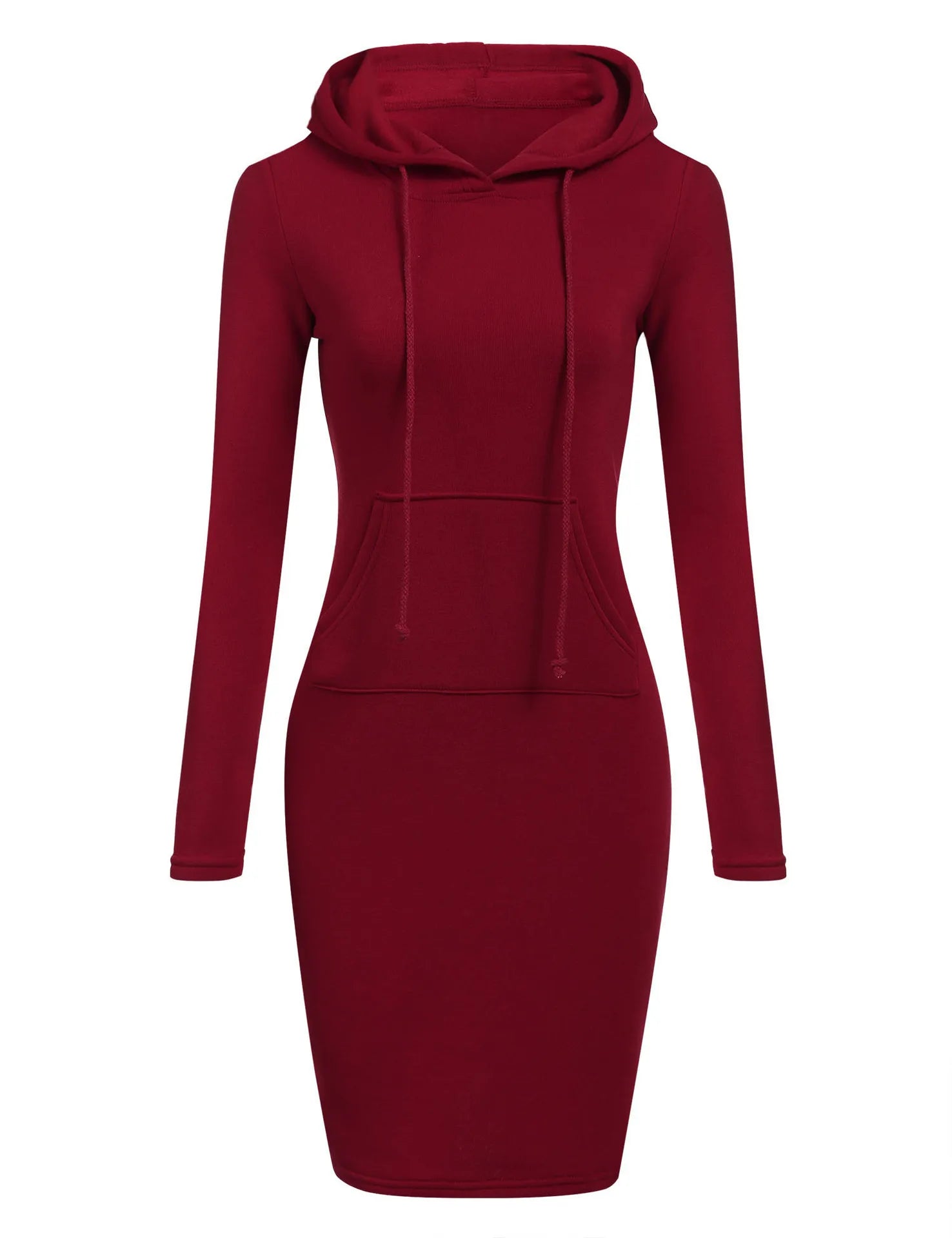 NoEnName Casual Hooded Knee-Length Dress