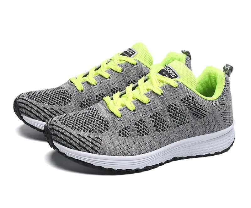 Women Casual Shoes Fashion Breathable Walking Mesh Flat Shoes Sneakers Women 2026 Gym Vulcanized Shoes White Female Footwear