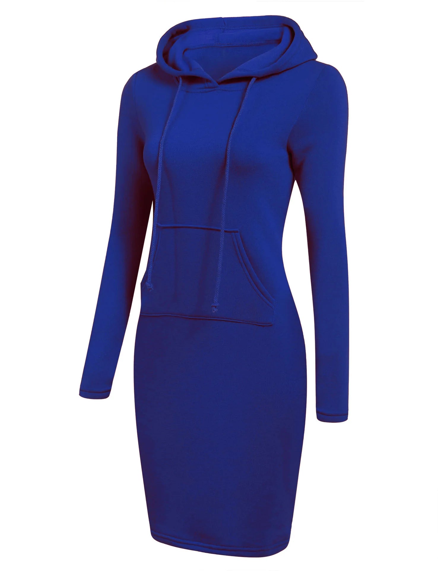 NoEnName Casual Hooded Knee-Length Dress
