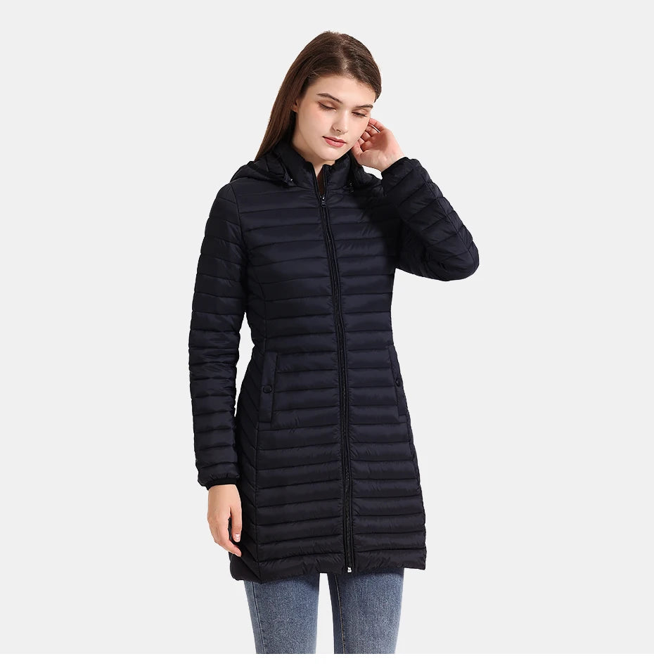 SANTELON Ultralight Winter Parka – Detachable Hood & Warm Padded Coat