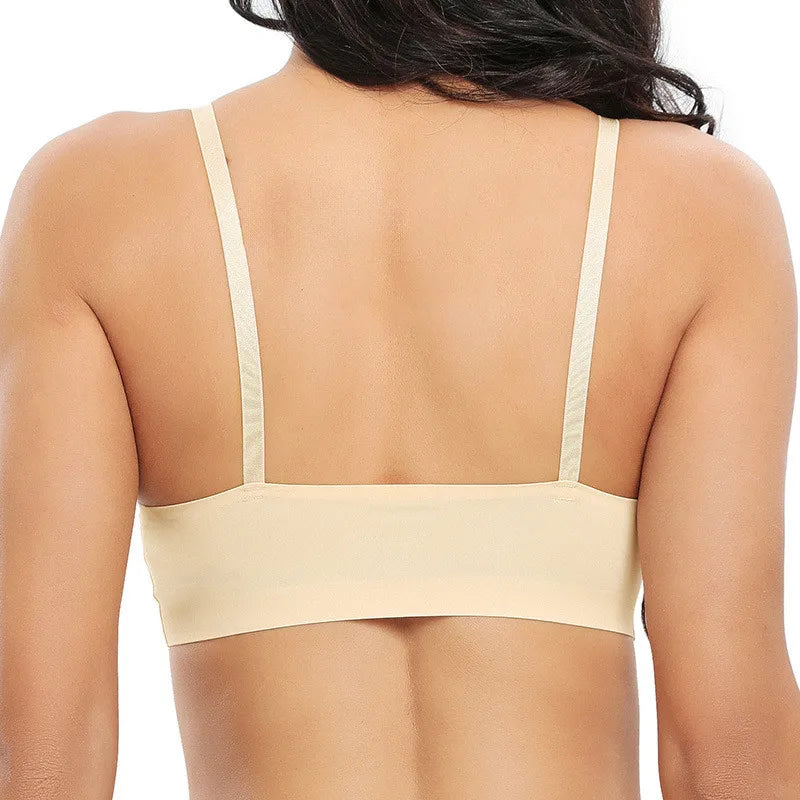 Women's Ice Silk Non-marking Bra Breathable Comfortable Non-steel Ring Sports Yoga Underwear