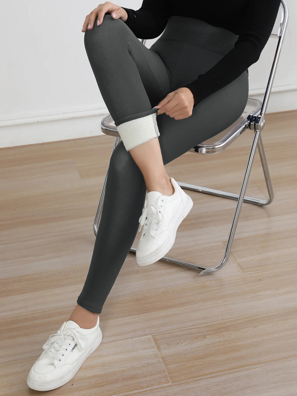 NoEnName Thicken High-Waist Winter Leggings