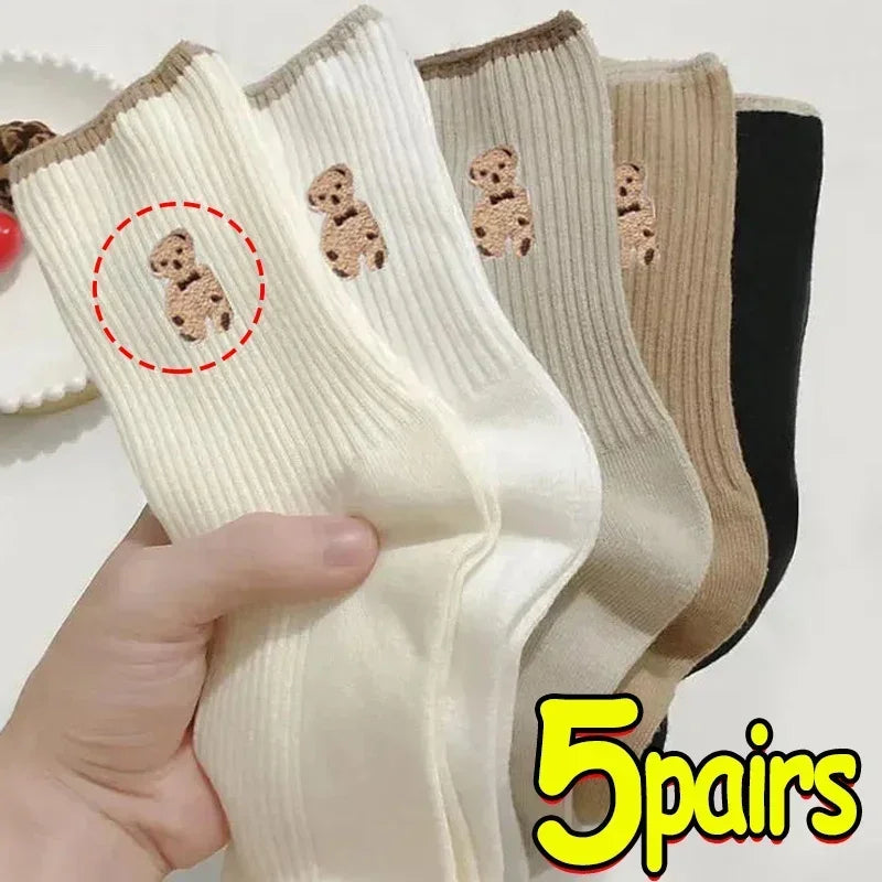 Cute Bear Cotton Socks