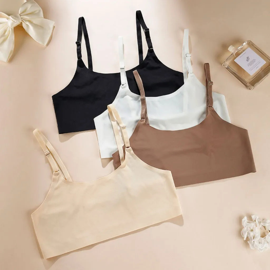 Women's Ice Silk Non-marking Bra Breathable Comfortable Non-steel Ring Sports Yoga Underwear