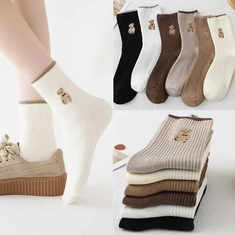 Cute Bear Cotton Socks