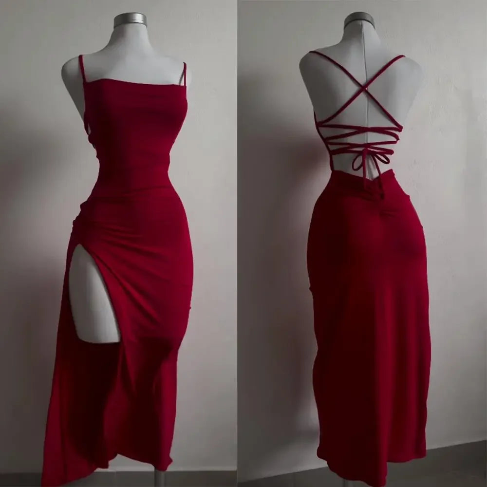 – Slim Streetwear Ankle-Length Dress