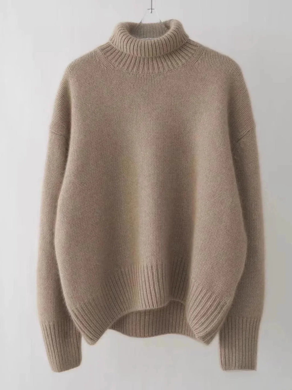 2026Autumn and Winter New Thick Cashmere Sweater Women High Neck Pullover Sweater Warm Loose Knitted Base Sweater Jacket Tops