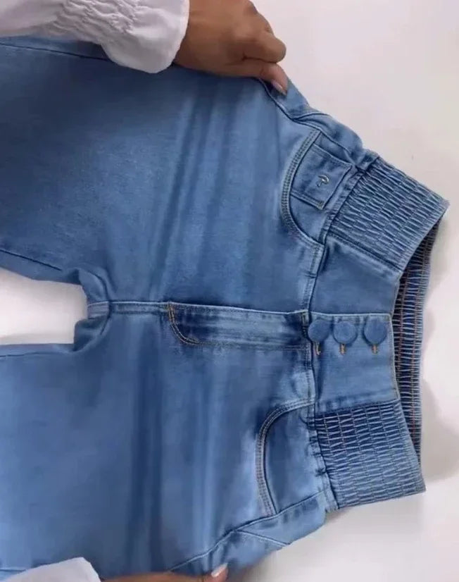 Women’s Skinny Ankle-Length Jeans – High Stretch Low Rise Denim Pants for Summer