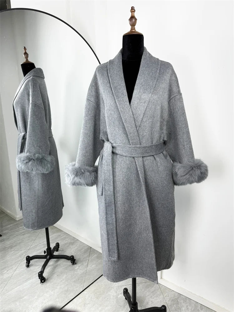 Loose Cardigan Wool Coat