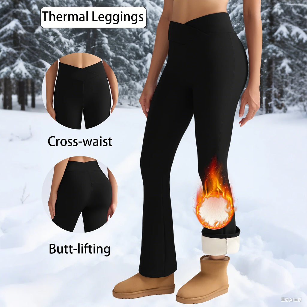 NoEnName Fleece-Lined High-Waist Winter Leggings
