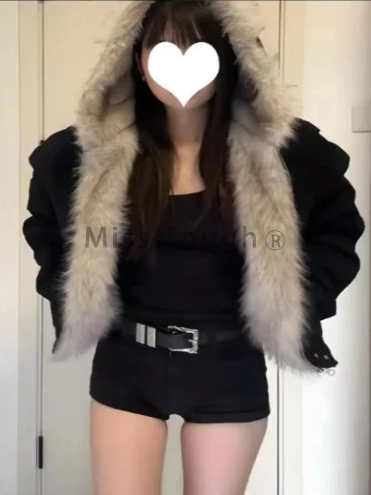 Miss Tough Faux Fur Hooded Winter Parka for Women