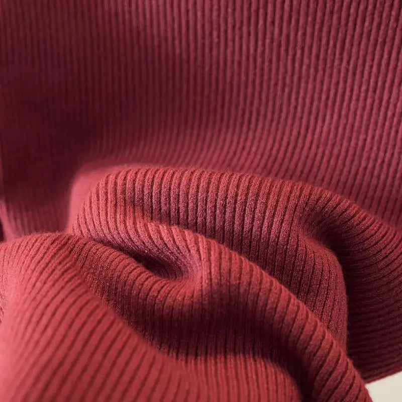 AOSSVIAO Casual Half-High Collar Zipper Sweater