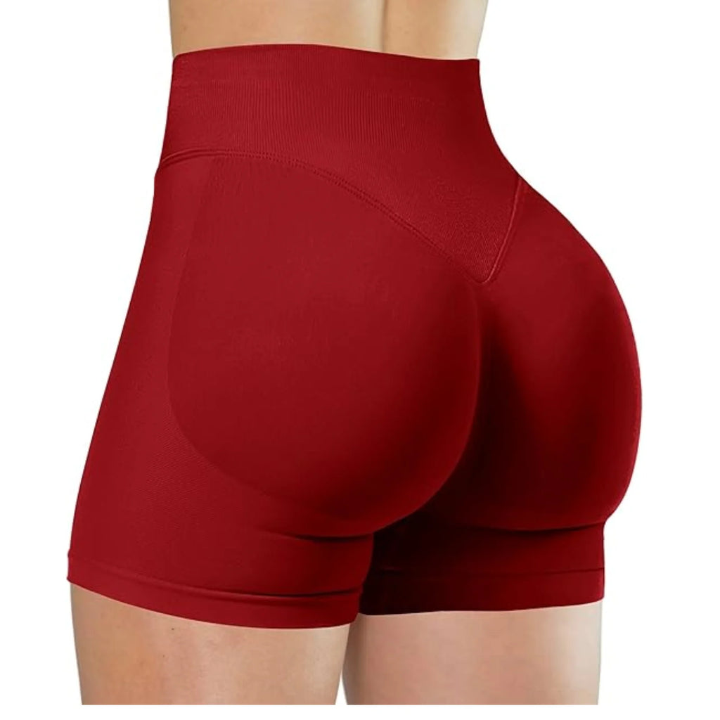 MEHEOL High-Waisted Yoga Shorts for Women – Slim Fit Sporty Fitness & Running Shorts