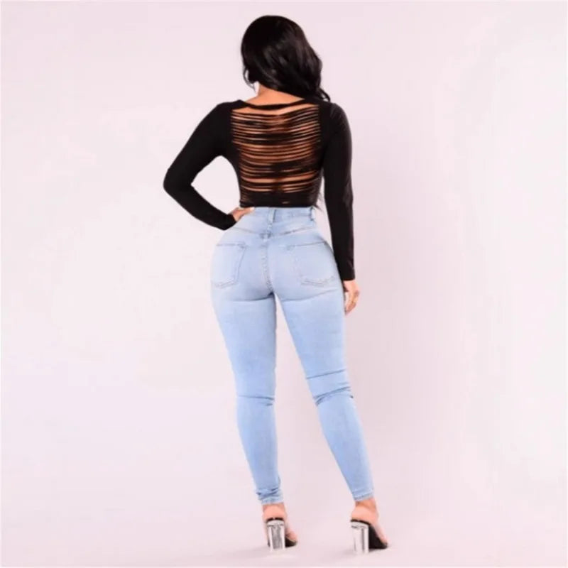 Women’s Ankle-Length Skinny Jeans – Mid Rise Stretch Casual Denim Pants