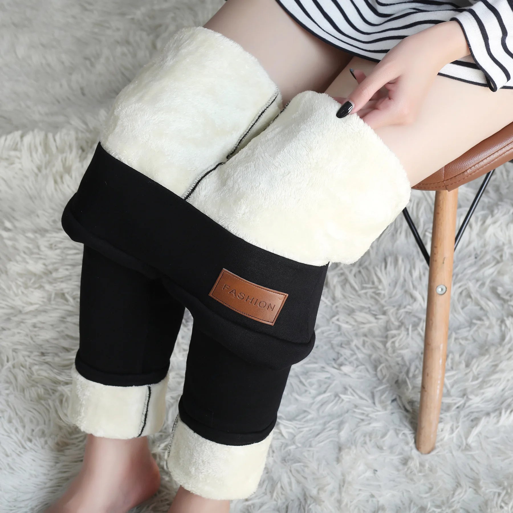 COZOK High-Rise Thick Fleece-Lined Leggings