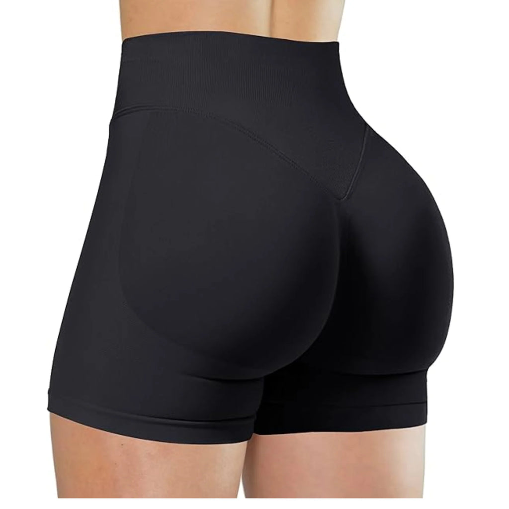 MEHEOL High-Waisted Yoga Shorts for Women – Slim Fit Sporty Fitness & Running Shorts