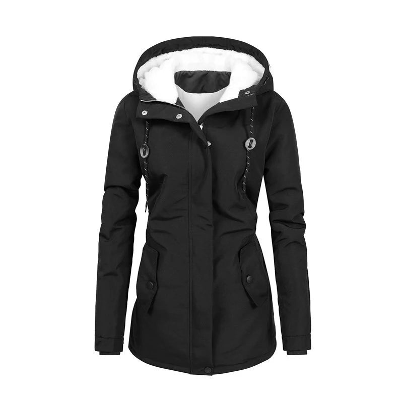 ArcticTrail Long Hooded Fleece-Lined Winter Parka for Women