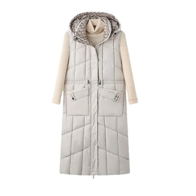 KIDCRKJ Reversible Hooded Quilted Winter Vest Jacket for Women