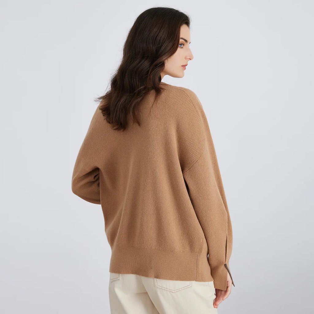 Serathinan Women’s Cashmere Wool V-Neck Cardigan – Autumn/Winter
