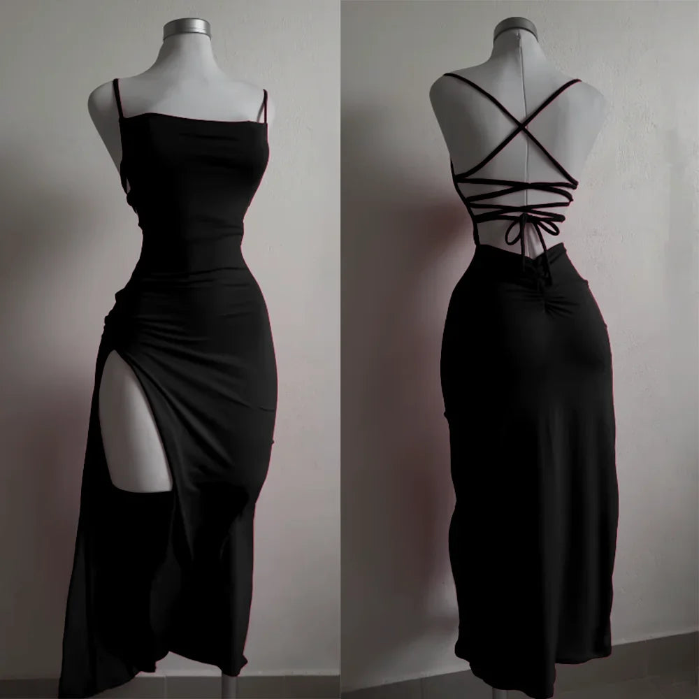 – Slim Streetwear Ankle-Length Dress