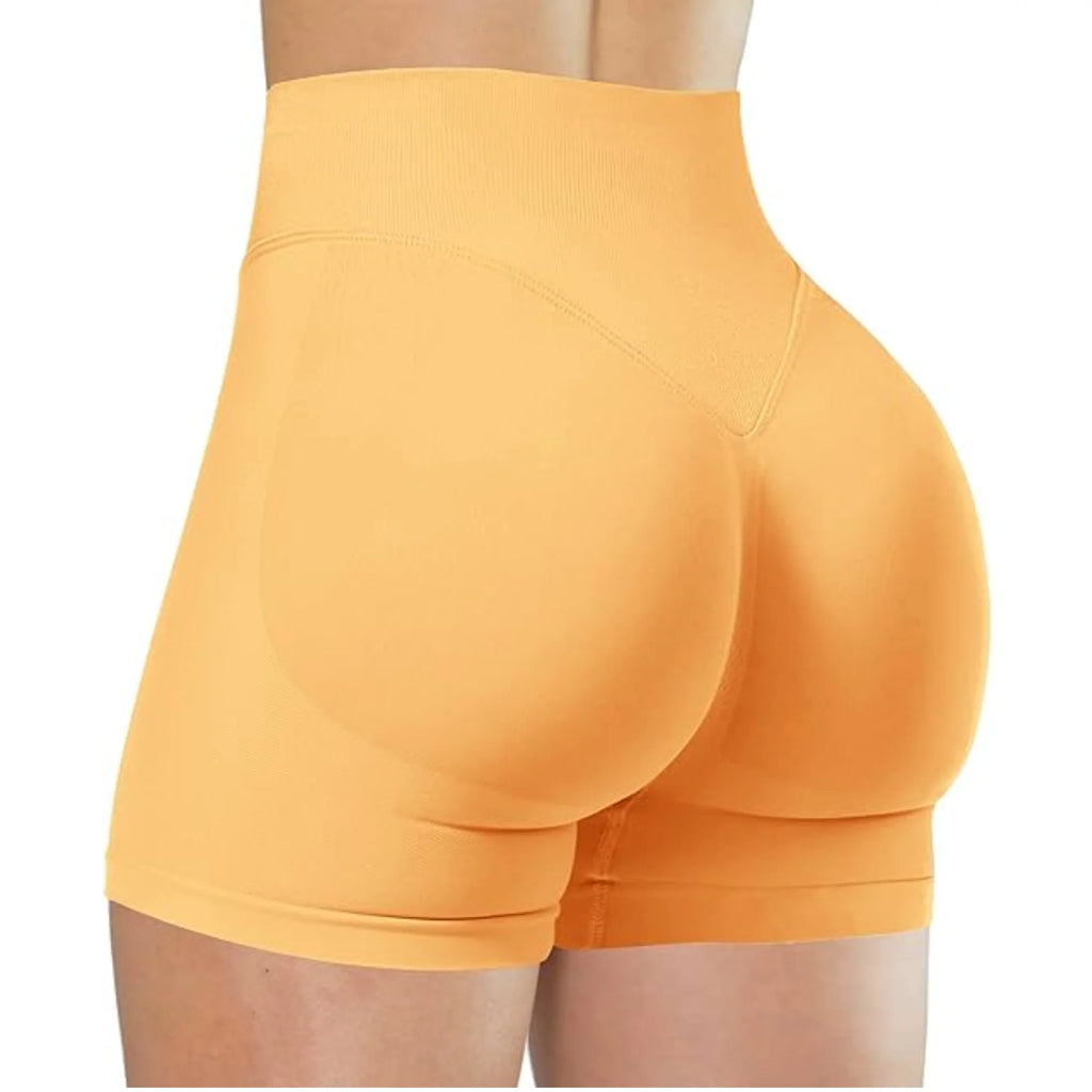 MEHEOL High-Waisted Yoga Shorts for Women – Slim Fit Sporty Fitness & Running Shorts