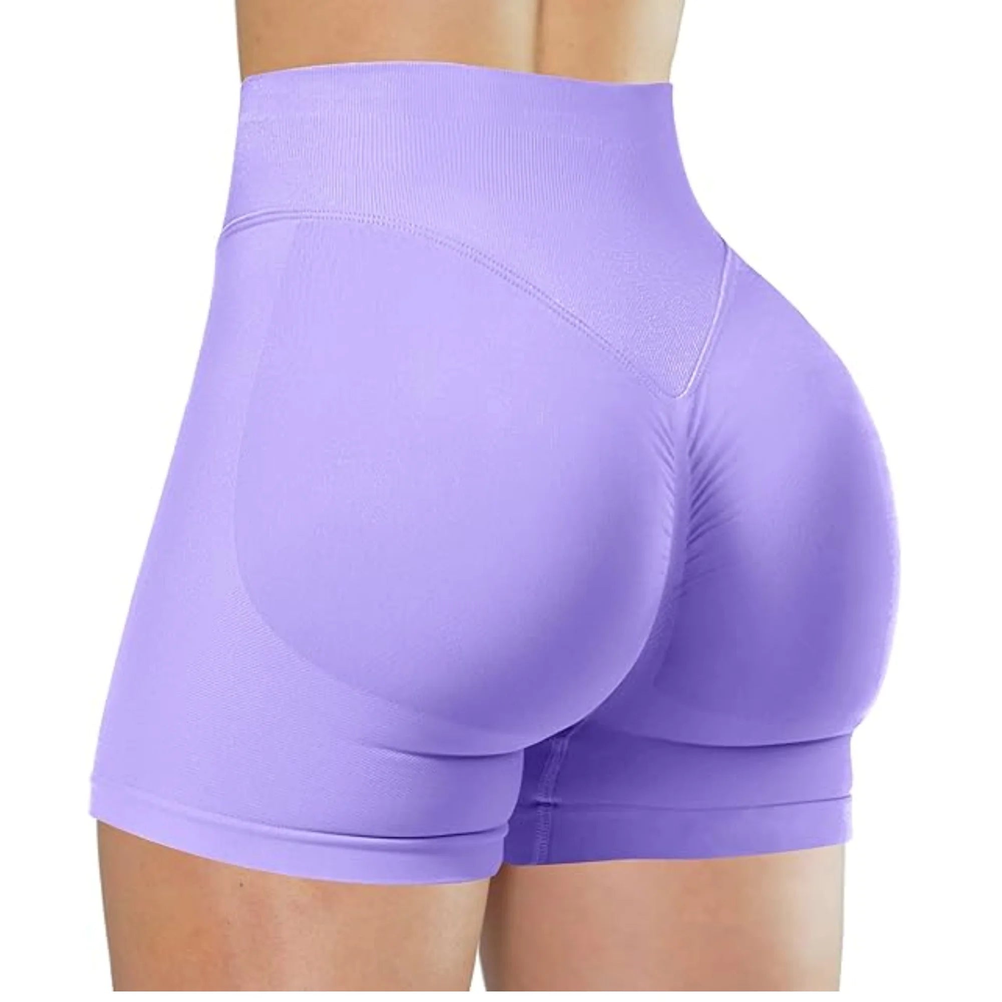 MEHEOL High-Waisted Yoga Shorts for Women – Slim Fit Sporty Fitness & Running Shorts
