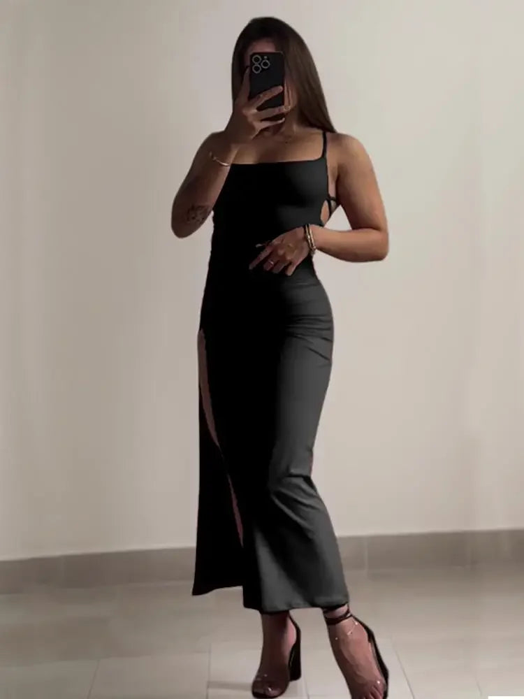 – Slim Streetwear Ankle-Length Dress