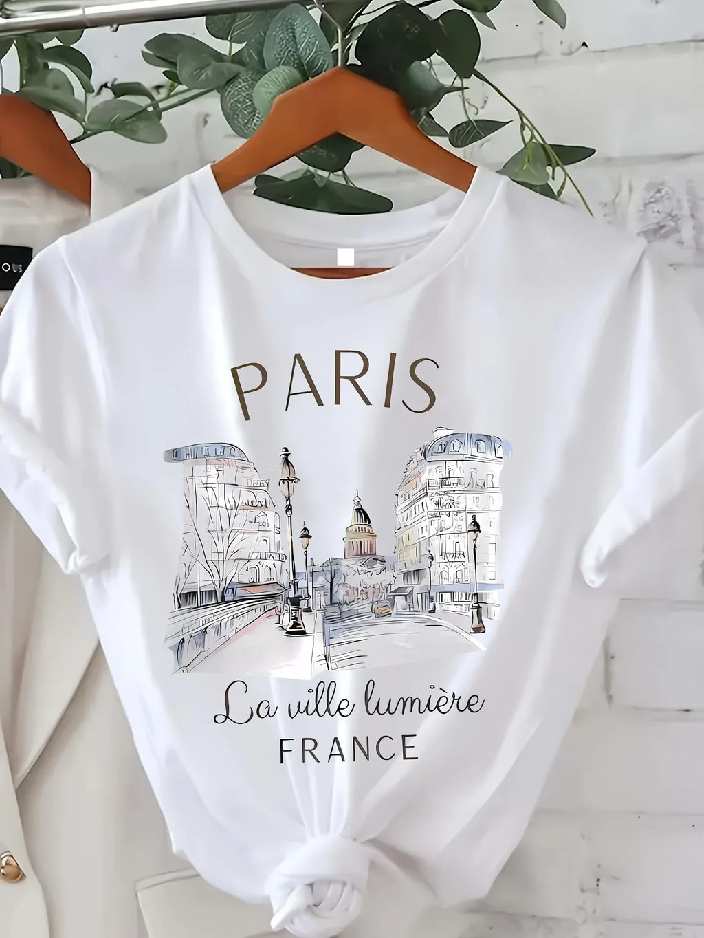 DAYUHU Women's Casual Letter Print Tee – Short Sleeve Summer Top