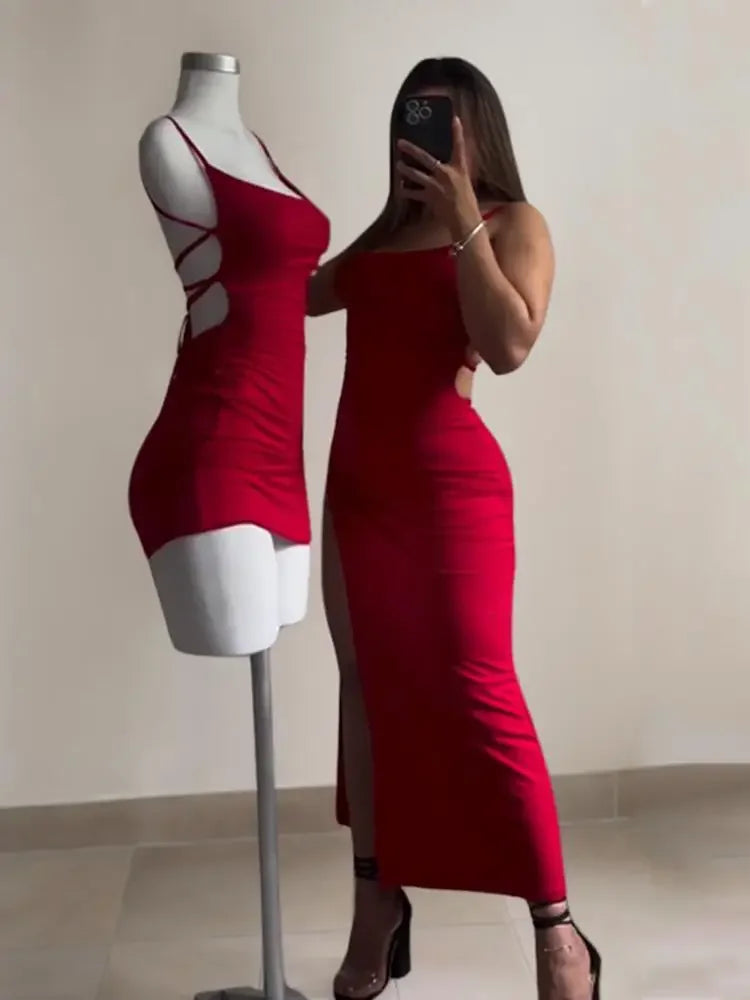 – Slim Streetwear Ankle-Length Dress