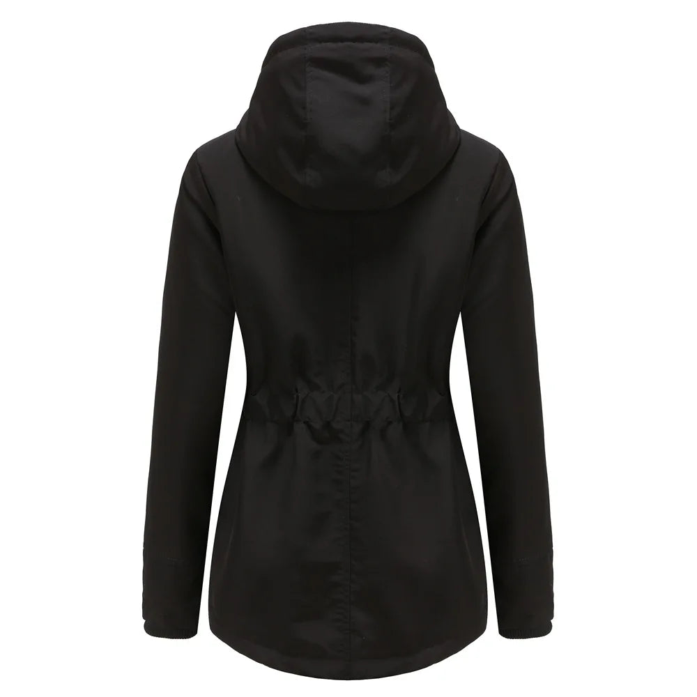 KIDCRKJ Lamb Wool Lined Hooded Winter Parka