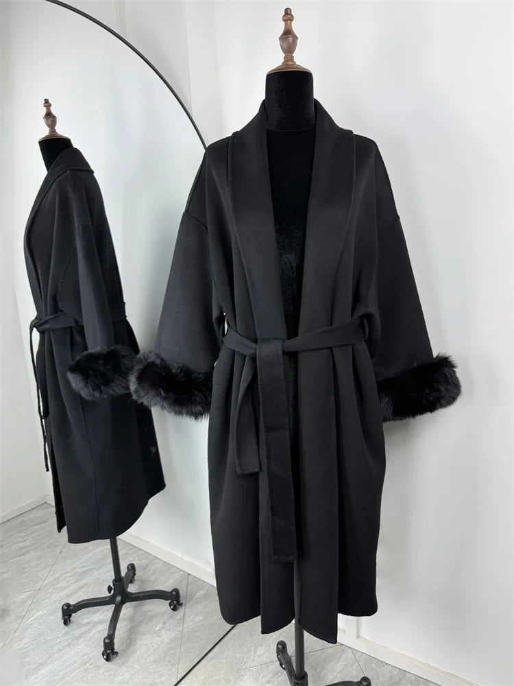 Loose Cardigan Wool Coat