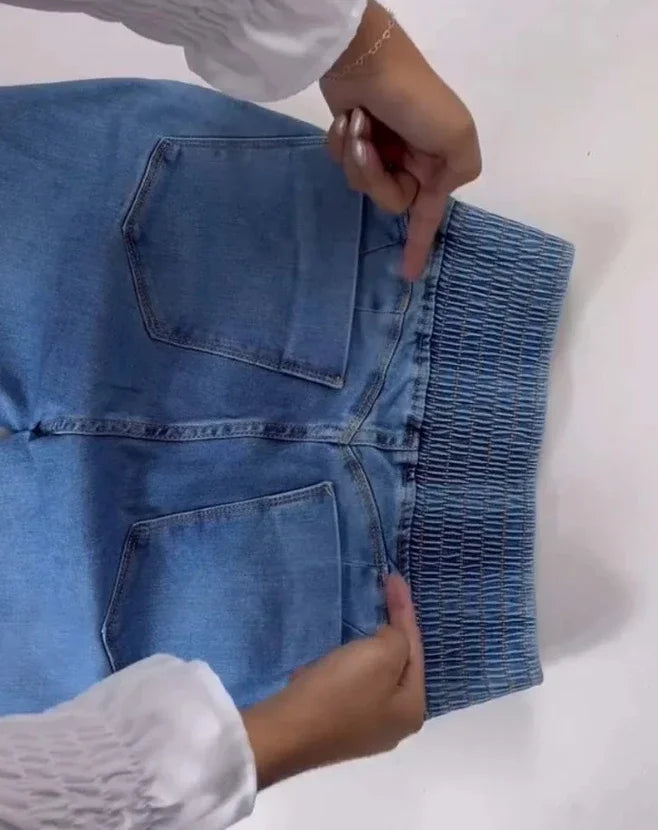 Women’s Skinny Ankle-Length Jeans – High Stretch Low Rise Denim Pants for Summer