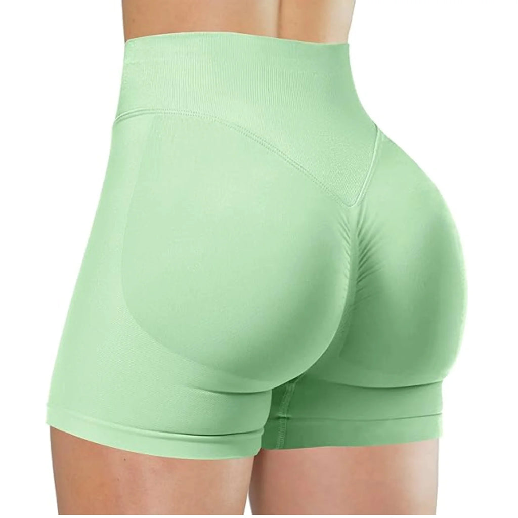MEHEOL High-Waisted Yoga Shorts for Women – Slim Fit Sporty Fitness & Running Shorts