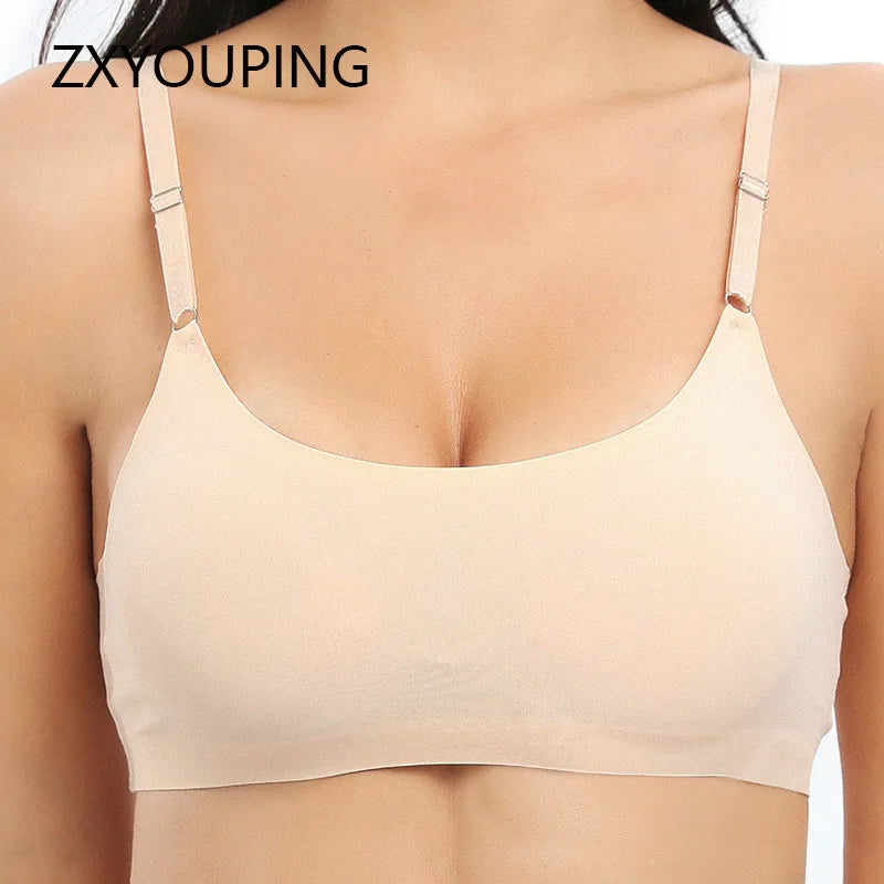 Women's Ice Silk Non-marking Bra Breathable Comfortable Non-steel Ring Sports Yoga Underwear