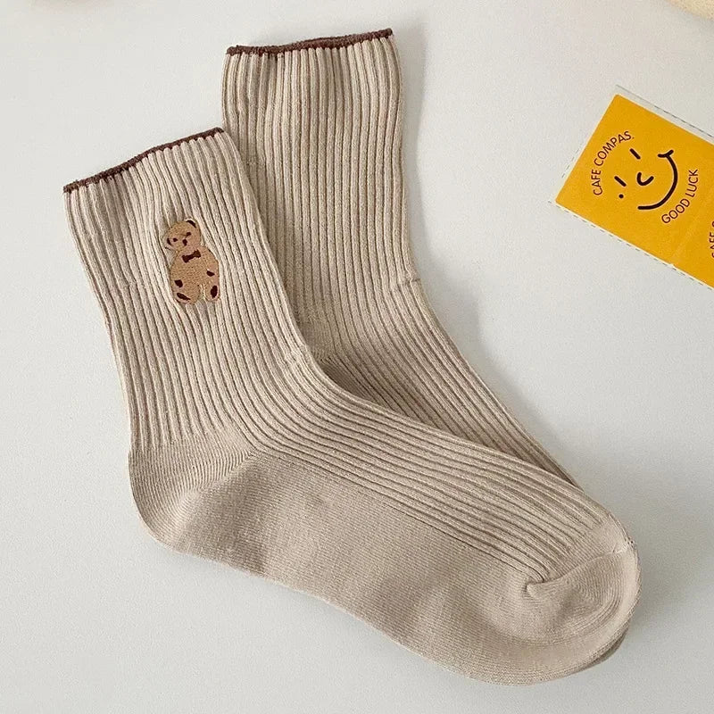 Cute Bear Cotton Socks