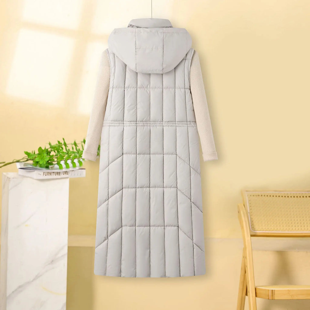 KIDCRKJ Reversible Hooded Quilted Winter Vest Jacket for Women