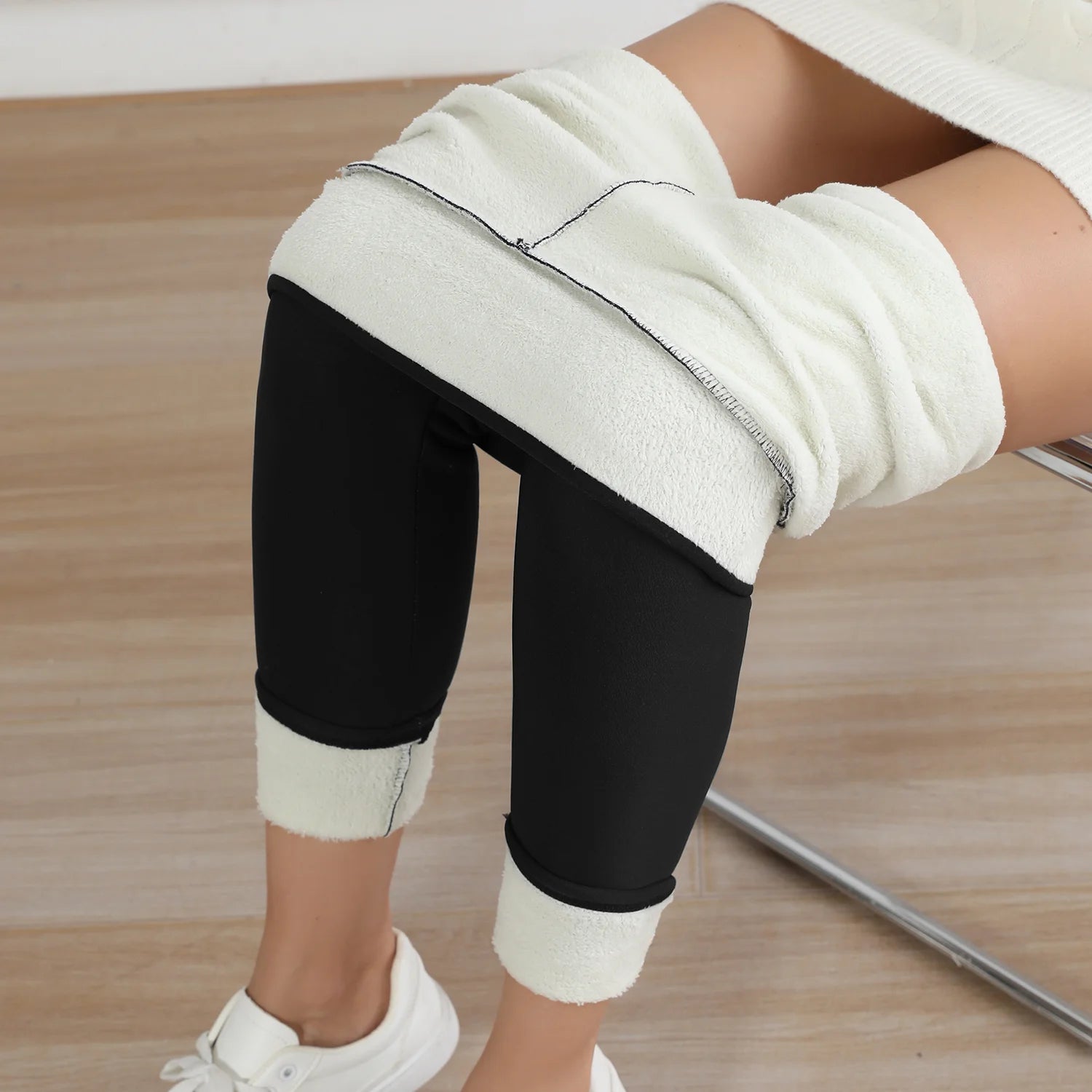 NoEnName Thicken High-Waist Winter Leggings