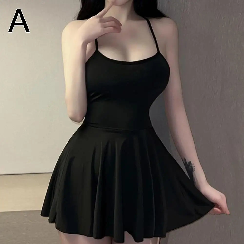 Sexy Pleated Micro Mini Dress for Women – Backless Nightclub & Party Outfit