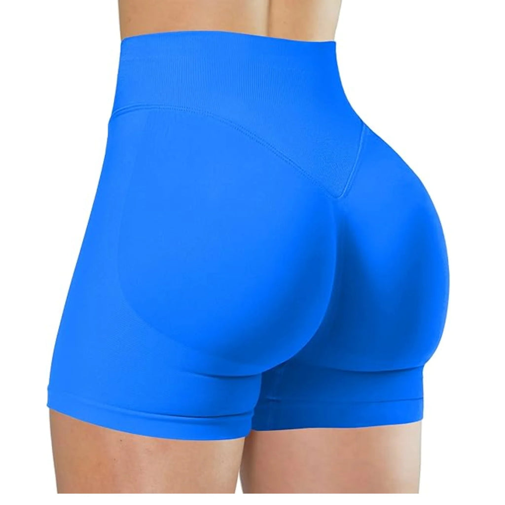 MEHEOL High-Waisted Yoga Shorts for Women – Slim Fit Sporty Fitness & Running Shorts