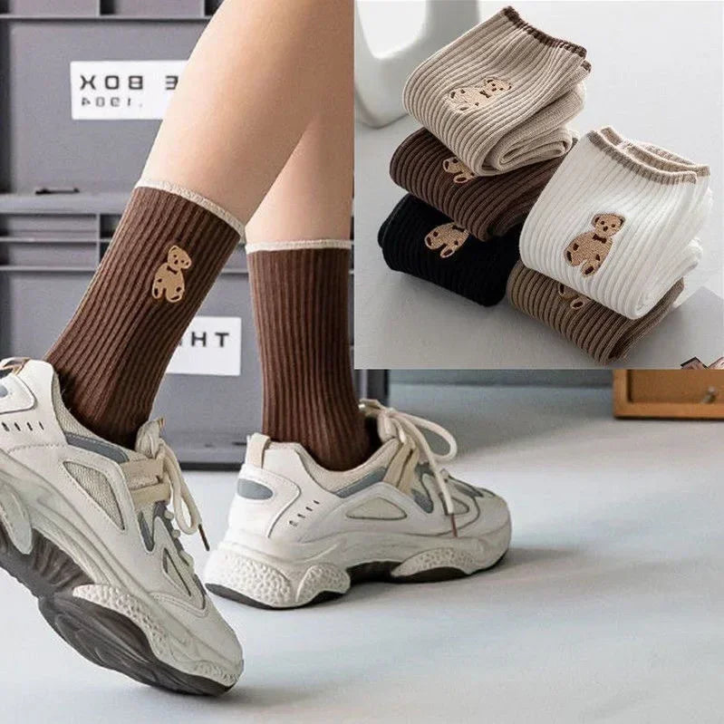 Cute Bear Cotton Socks