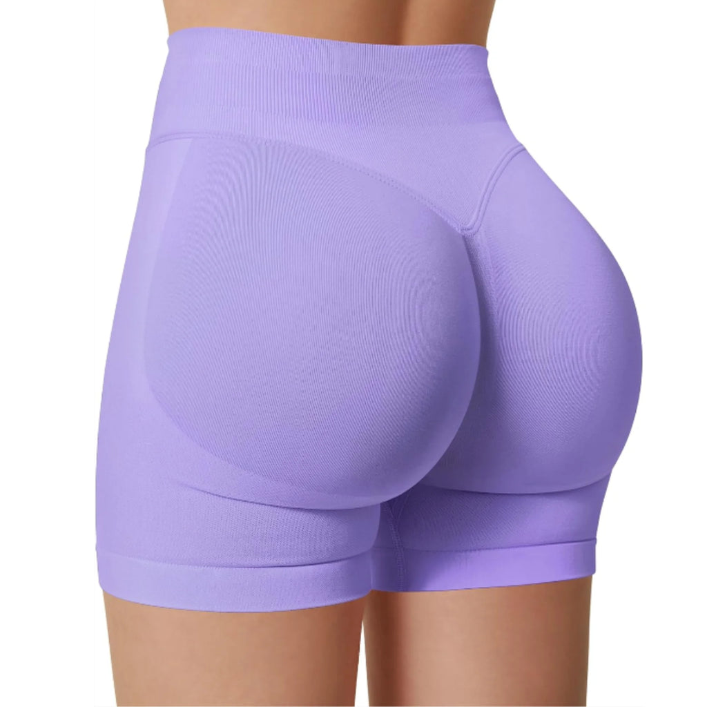 MEHEOL High-Waisted Yoga Shorts for Women – Slim Fit Sporty Fitness & Running Shorts