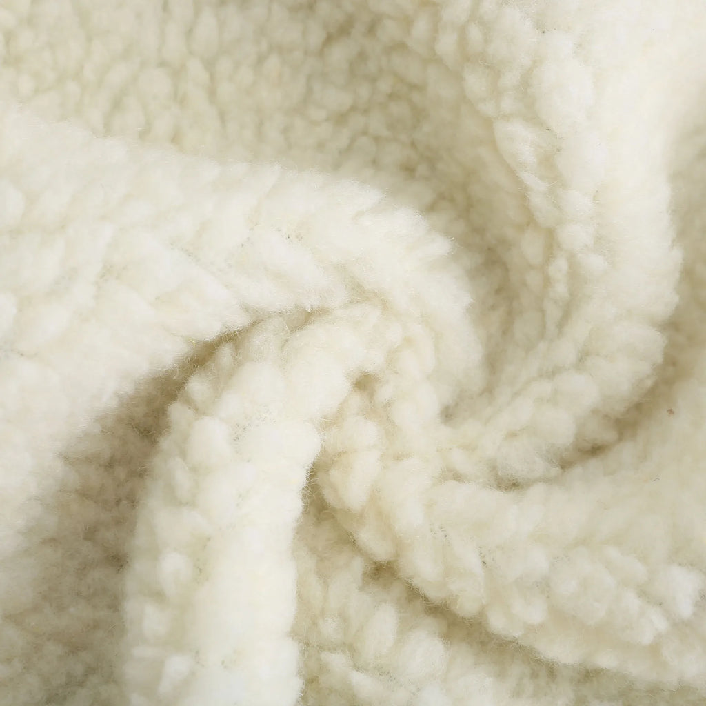 KIDCRKJ Lamb Wool Lined Hooded Winter Parka
