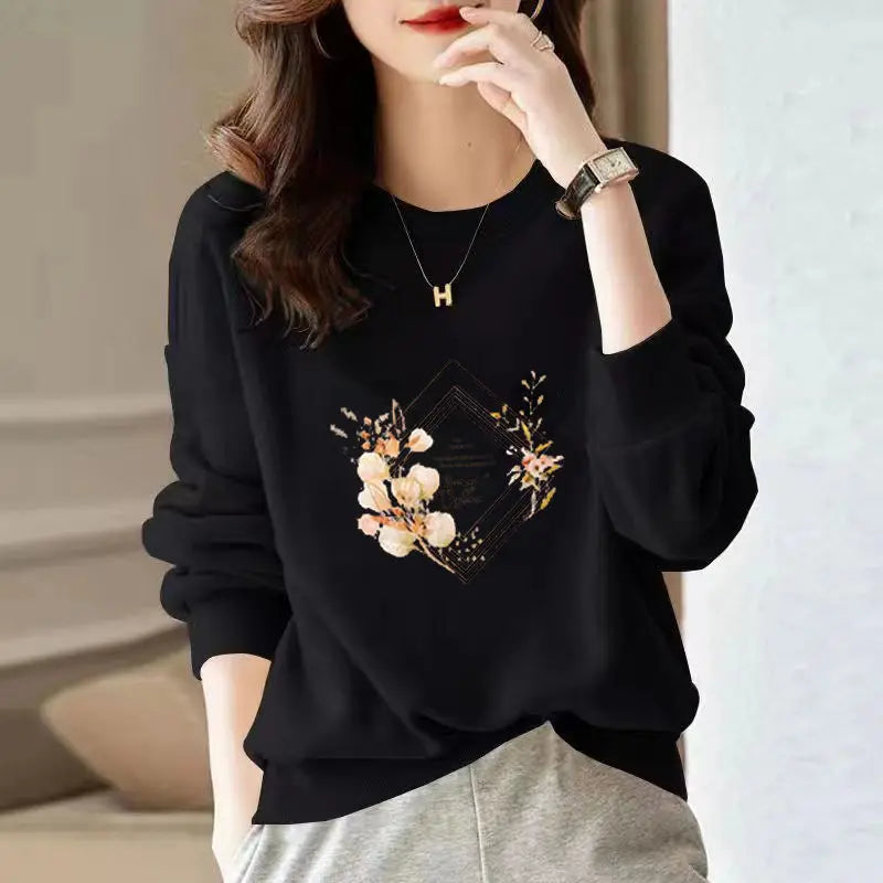 CutePatch Plush Cartoon O-Neck Sweatshirt for Women
