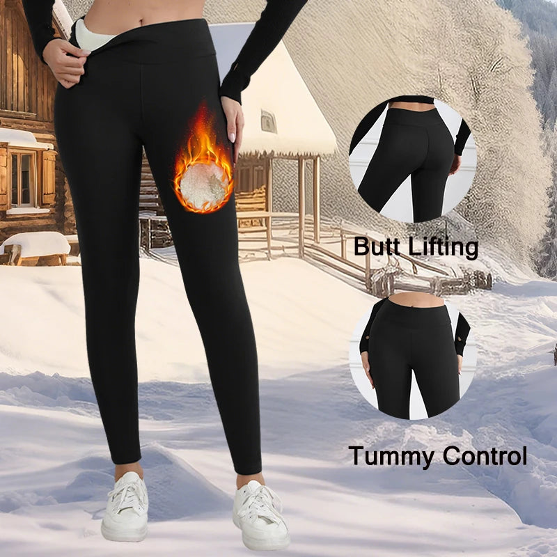NoEnName Thicken High-Waist Winter Leggings