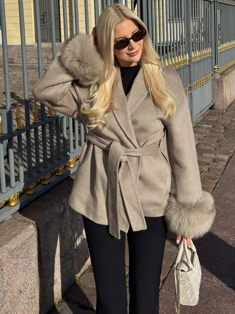 Loose Cardigan Wool Coat