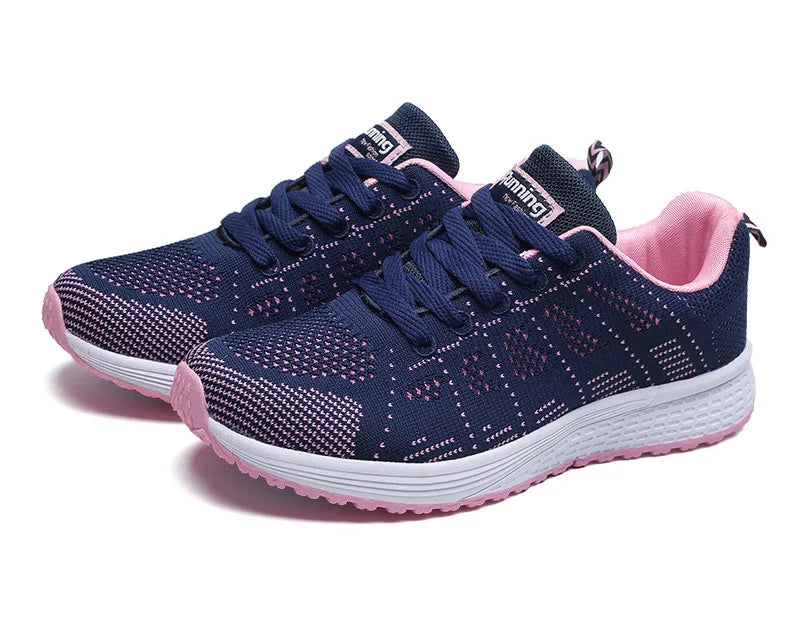 Women Casual Shoes Fashion Breathable Walking Mesh Flat Shoes Sneakers Women 2026 Gym Vulcanized Shoes White Female Footwear