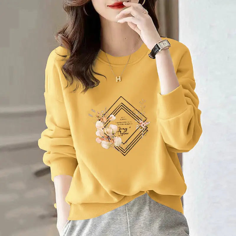CutePatch Plush Cartoon O-Neck Sweatshirt for Women