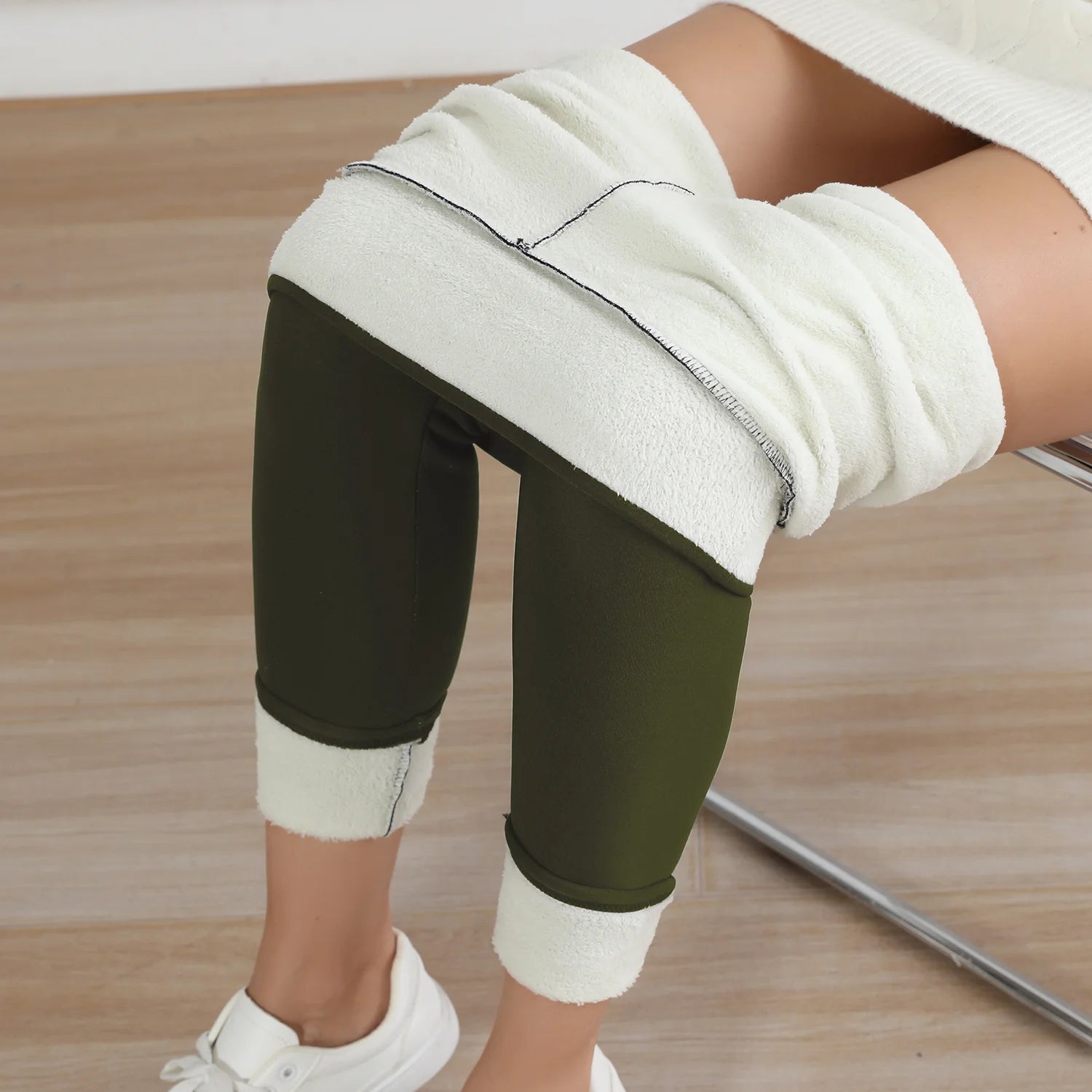NoEnName Thicken High-Waist Winter Leggings