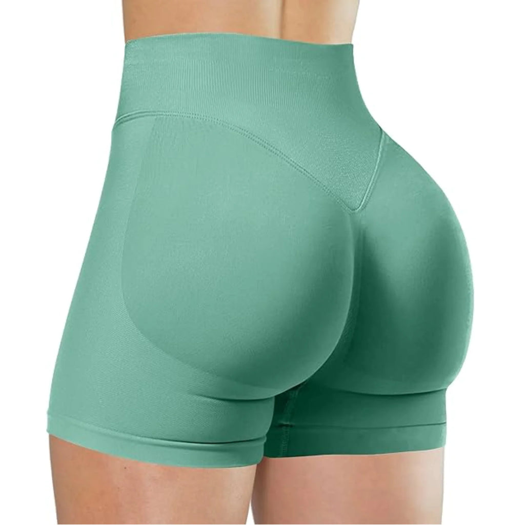 MEHEOL High-Waisted Yoga Shorts for Women – Slim Fit Sporty Fitness & Running Shorts